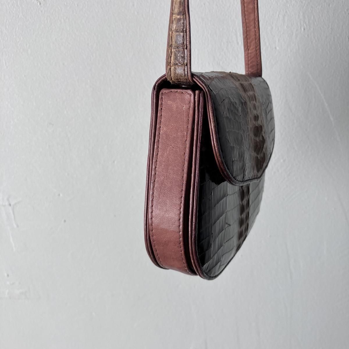 ơ ޥ 2way ХåVintage Caiman Leather Bag