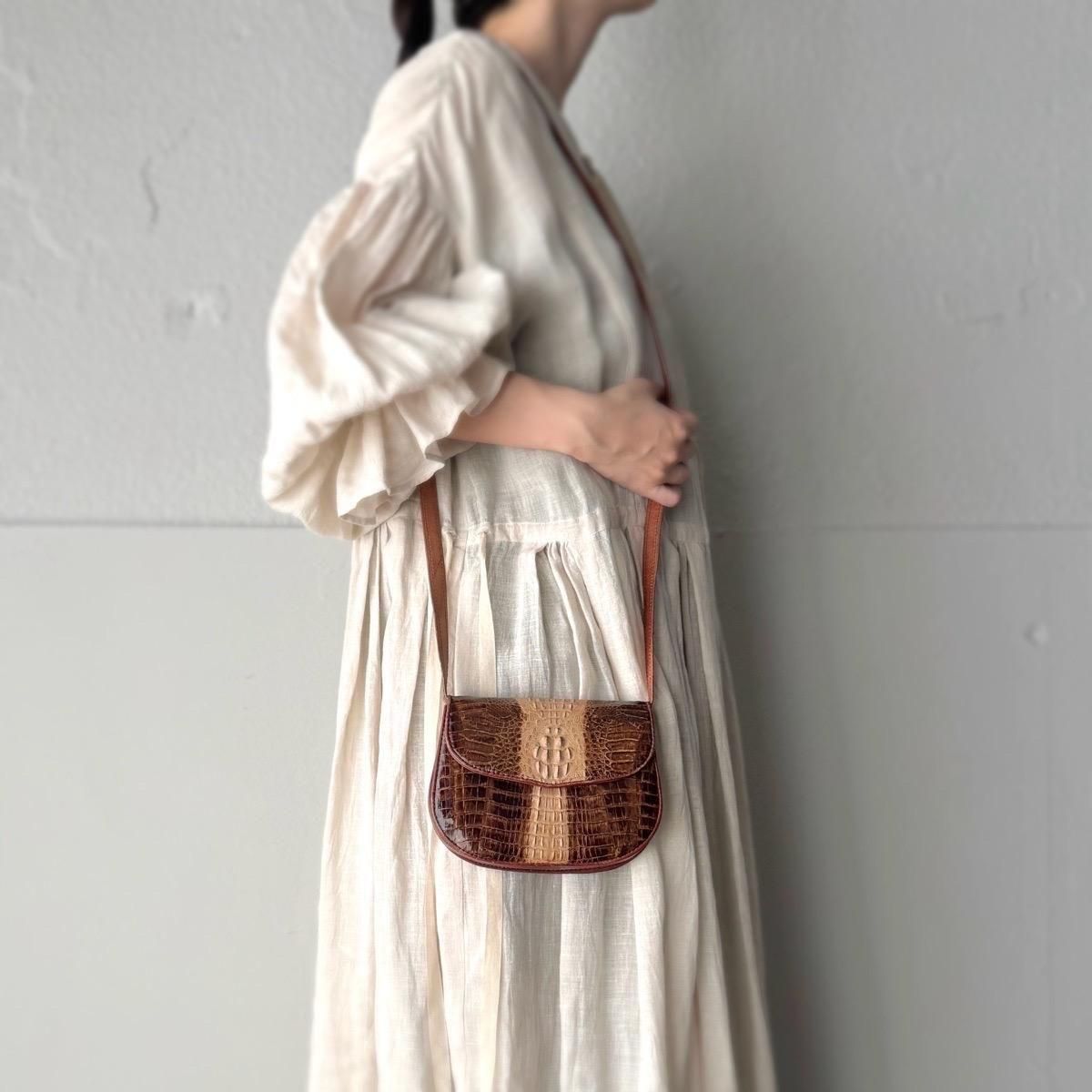 ơ ޥ 2way ХåVintage Caiman Leather Bag