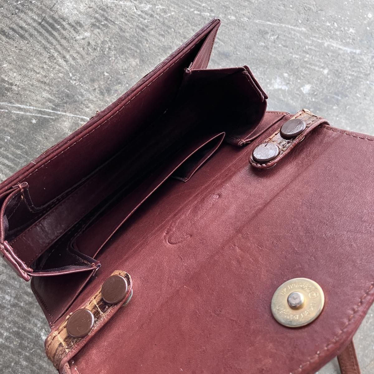 ơ ޥ 2way ХåVintage Caiman Leather Bag