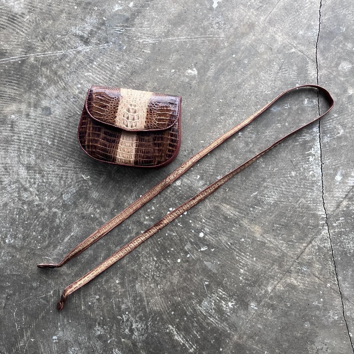 ơ ޥ 2way ХåVintage Caiman Leather Bag