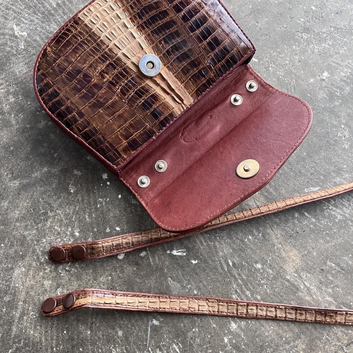 ơ ޥ 2way ХåVintage Caiman Leather Bag