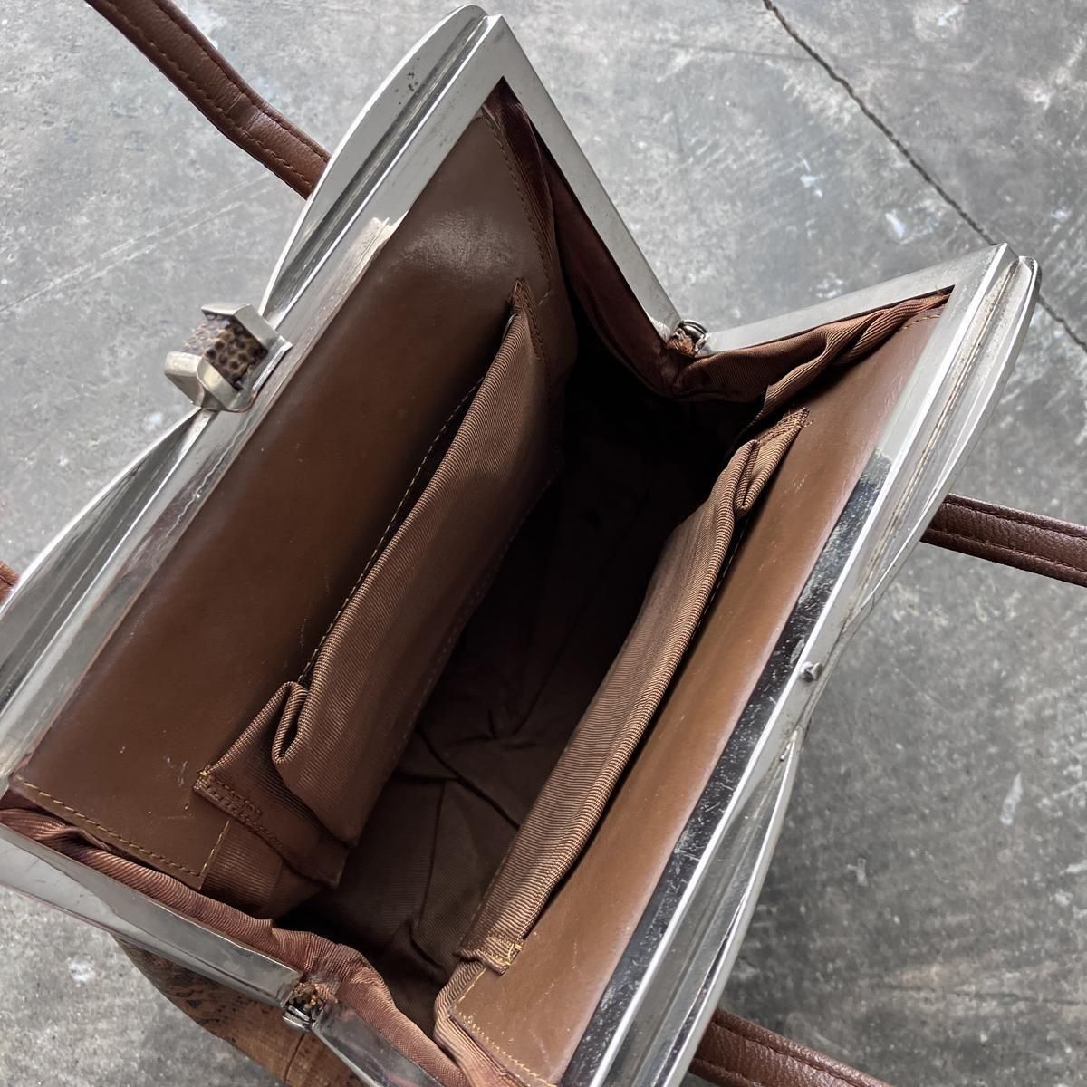 ơ ֥饦 󥰥ޡꥶ ϥɥХåVintage Lizard Leather Hand Bag