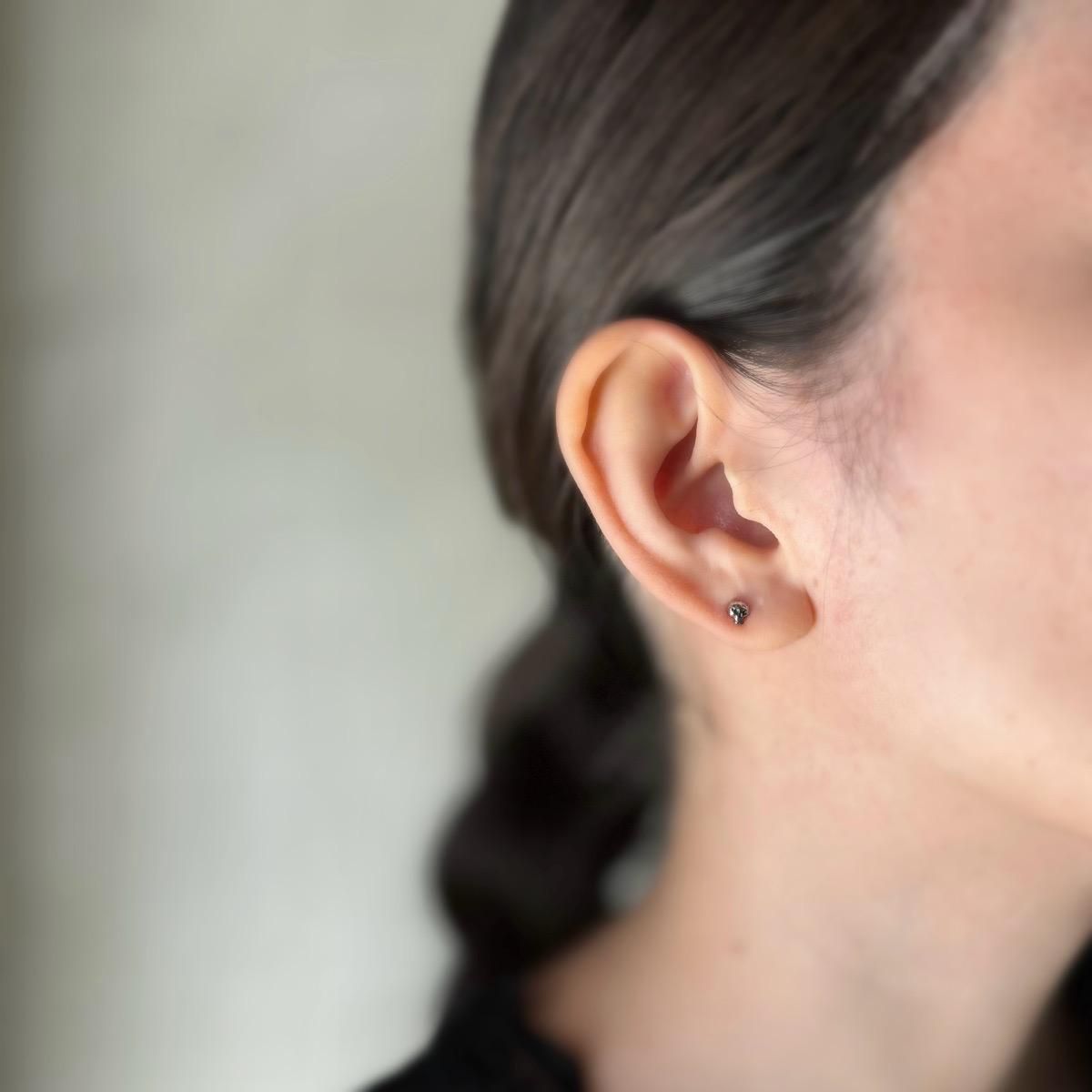 <img class='new_mark_img1' src='https://img.shop-pro.jp/img/new/icons13.gif' style='border:none;display:inline;margin:0px;padding:0px;width:auto;' />momocreatura Micro Skull Studs Earrings Silverʥ⥯ꥢ ޥ åԥ С 