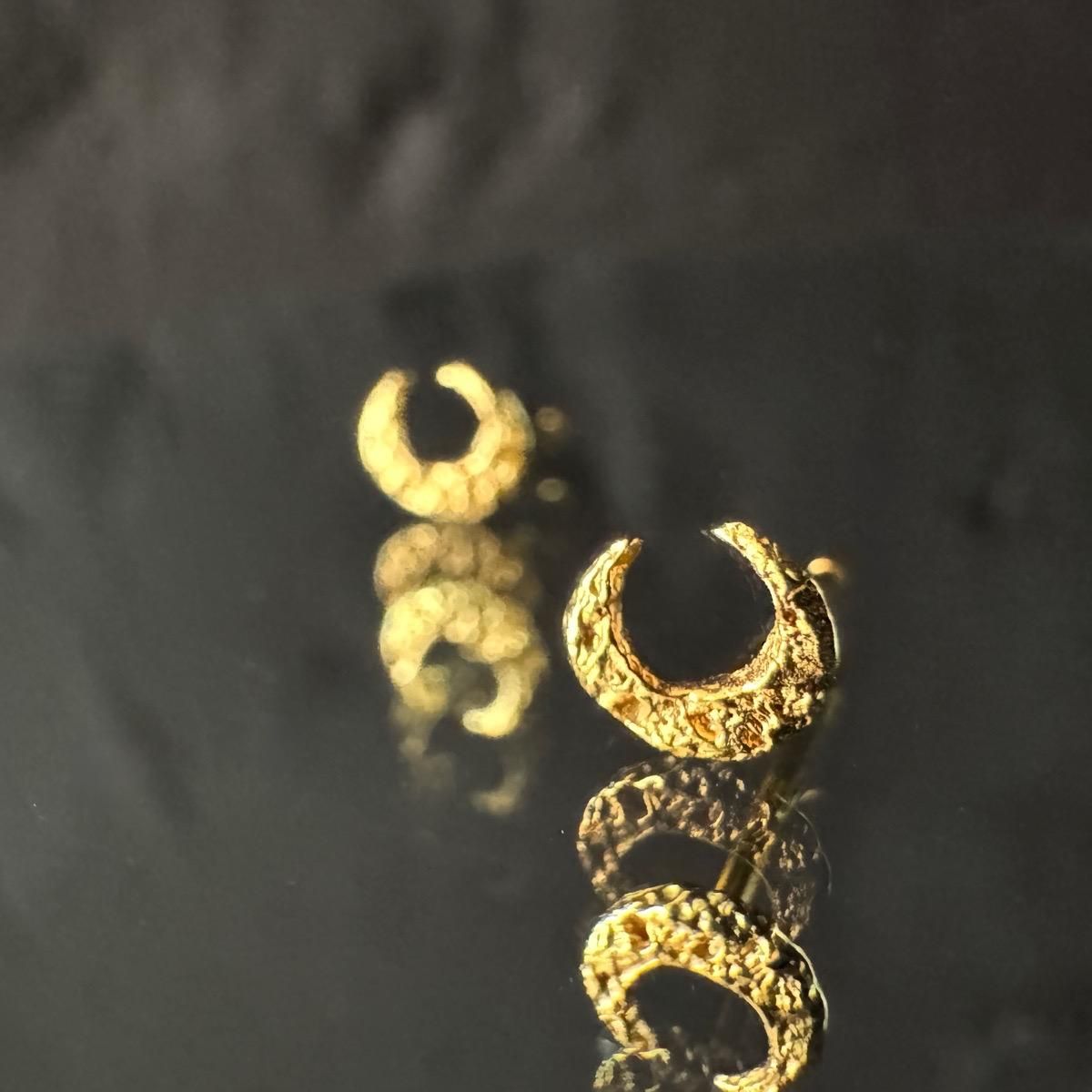 <img class='new_mark_img1' src='https://img.shop-pro.jp/img/new/icons13.gif' style='border:none;display:inline;margin:0px;padding:0px;width:auto;' />momocreatura Micro Crescent Moon Stud Earrings Goldʥ⥯ꥢ ޥԥ ɡ