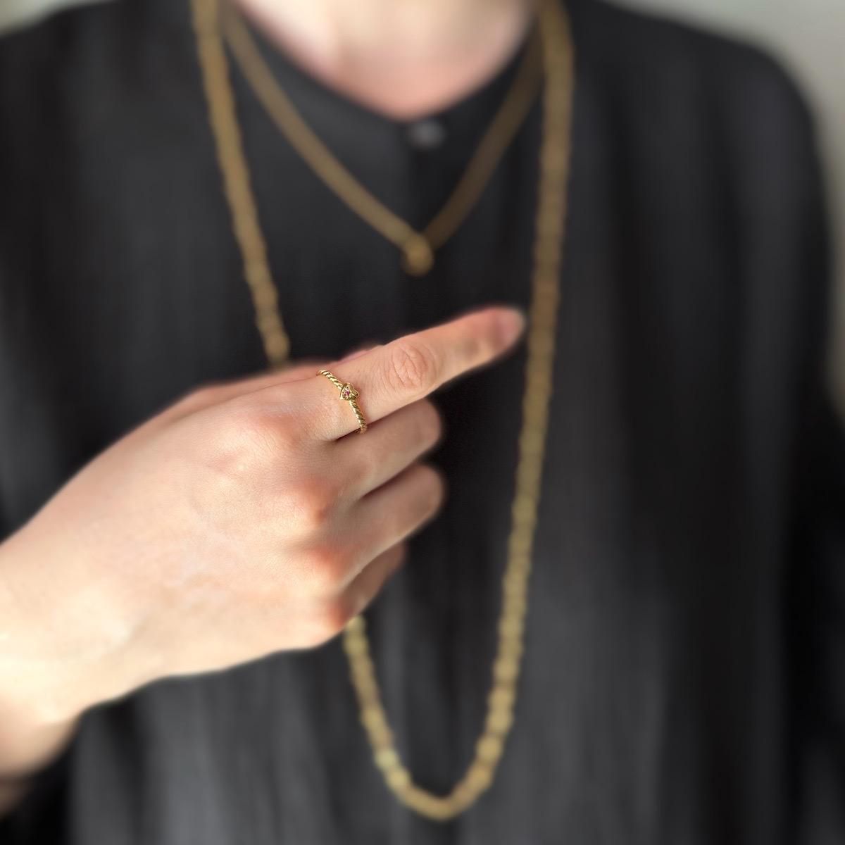 <img class='new_mark_img1' src='https://img.shop-pro.jp/img/new/icons13.gif' style='border:none;display:inline;margin:0px;padding:0px;width:auto;' />momocreatura Heart Ring Gold  Rubyʥ⥯ꥢ ϡ  ɡߥӡ