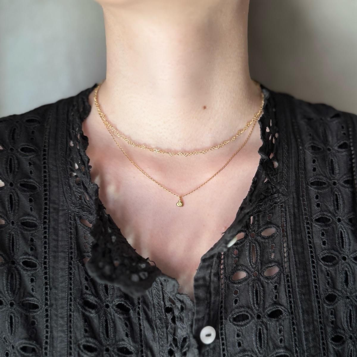 <img class='new_mark_img1' src='https://img.shop-pro.jp/img/new/icons13.gif' style='border:none;display:inline;margin:0px;padding:0px;width:auto;' />momocreatura Tiny Heart Necklace Gold  Diamondʥ⥯ꥢ ϡ ͥå쥹 ɡߥ 