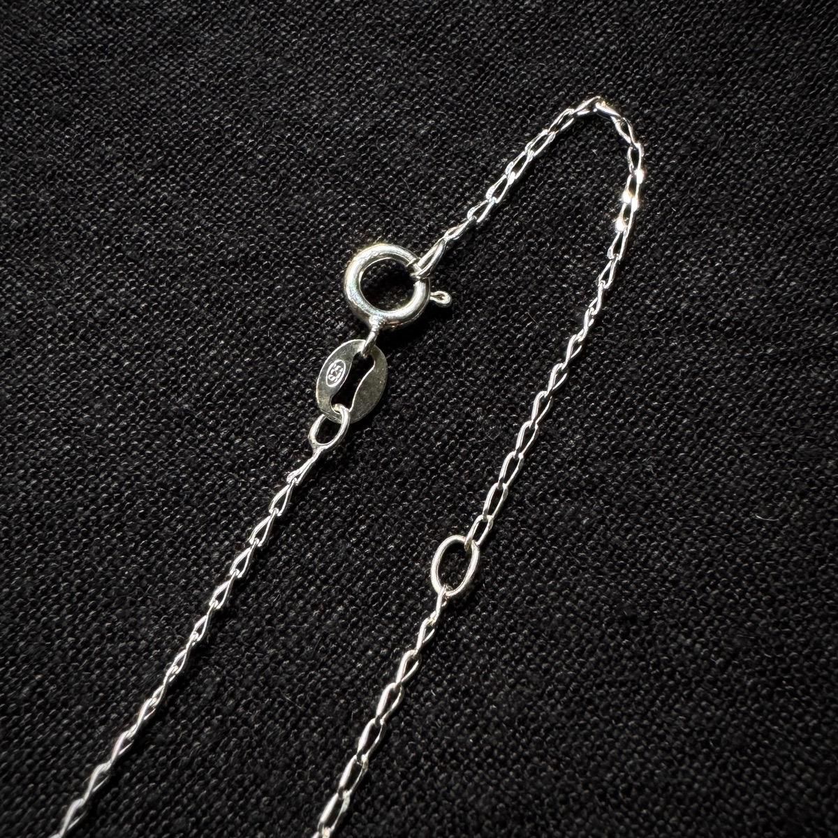 momocreatura Tiny bow Necklace Silver × Garnet（モモクリア
