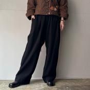 <img class='new_mark_img1' src='https://img.shop-pro.jp/img/new/icons13.gif' style='border:none;display:inline;margin:0px;padding:0px;width:auto;' />suzuki takayuki fulling wide-straight pantsʥ業 ե 磻ɥȥ졼ȥѥġ  / Black