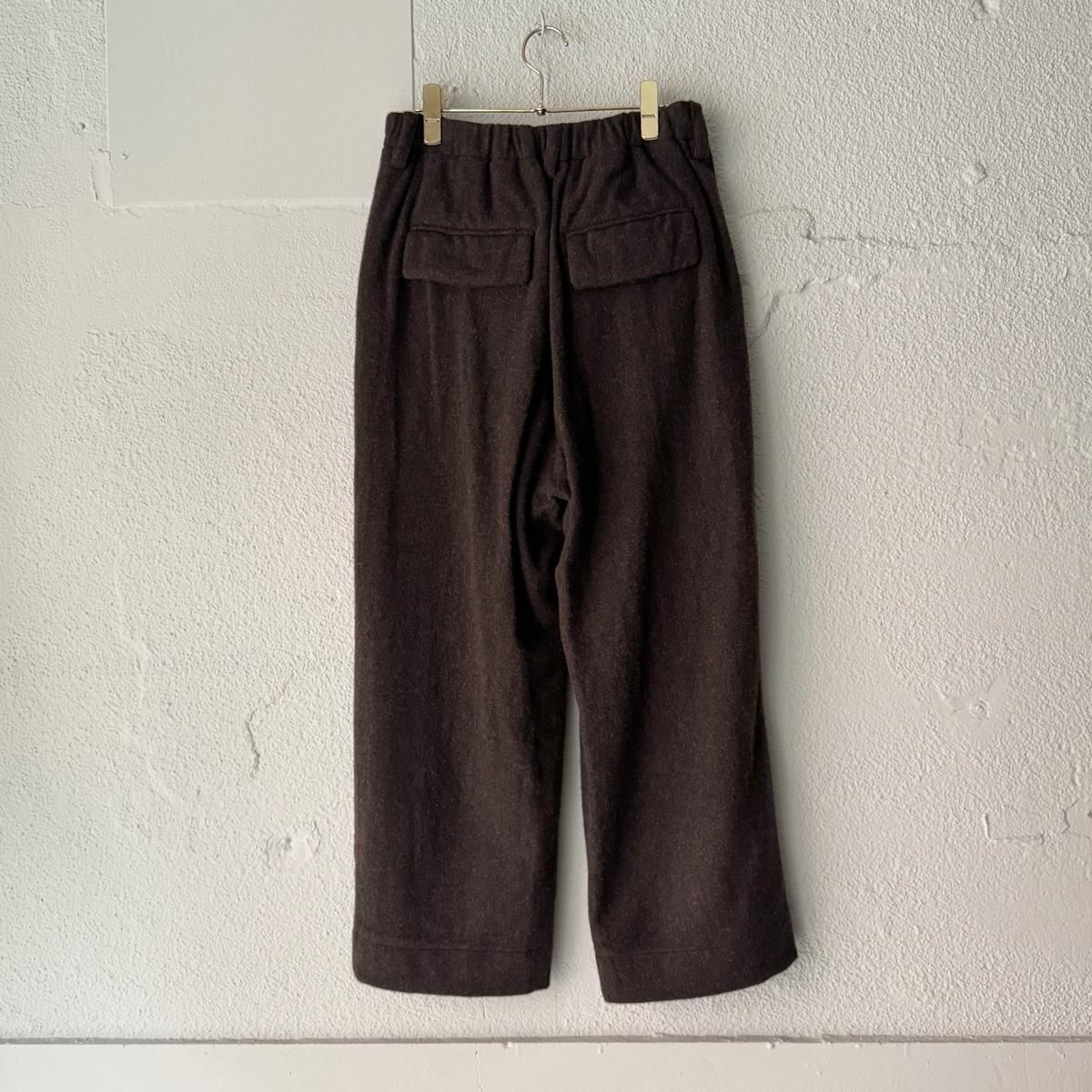 <img class='new_mark_img1' src='https://img.shop-pro.jp/img/new/icons13.gif' style='border:none;display:inline;margin:0px;padding:0px;width:auto;' />suzuki takayuki fulling wide-straight pantsʥ業 ե 磻ɥȥ졼ȥѥġ  / dark walnut