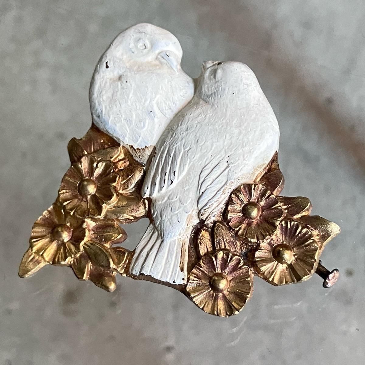 1950ǯ ե ᥿ Ļ ڥ ֥French Metal Brooch 