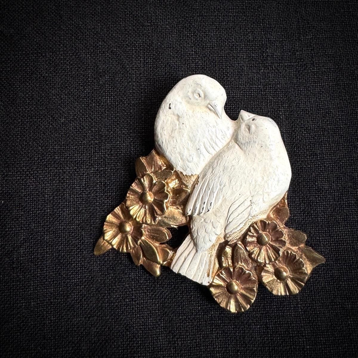 1950ǯ ե ᥿ Ļ ڥ ֥French Metal Brooch 