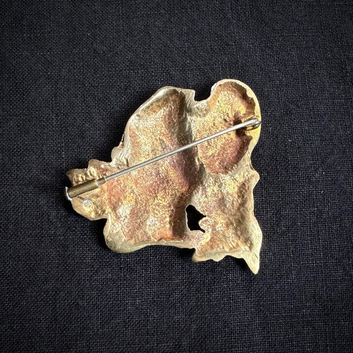 1950ǯ ե ᥿ Ļ ڥ ֥French Metal Brooch 