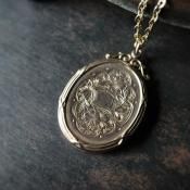 アンティークネックレス30's① HORSESHOE GARNET(1月) NECKLACE(2JN1066)K10 ネックレス