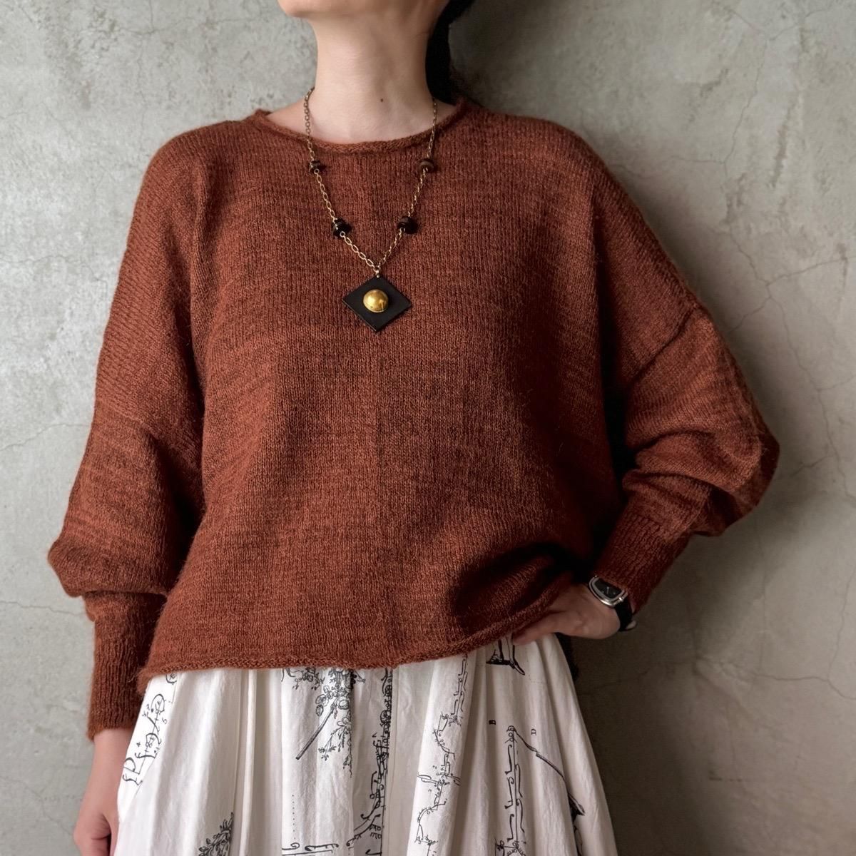 新品　suzuki takayuki ニットショール　オレンジ　レイヤード 新品 suzuki takayuki ニットショール オレンジ レイヤード