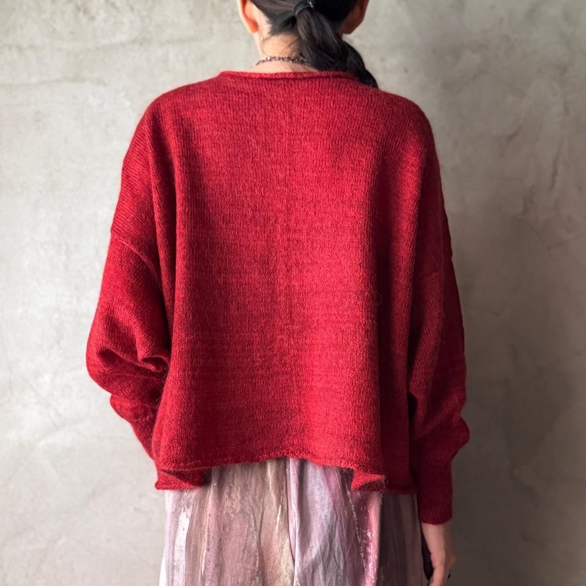<img class='new_mark_img1' src='https://img.shop-pro.jp/img/new/icons13.gif' style='border:none;display:inline;margin:0px;padding:0px;width:auto;' />suzuki takayuki fulling knitted capeʥ業 ե ˥åƥɥסgarnet