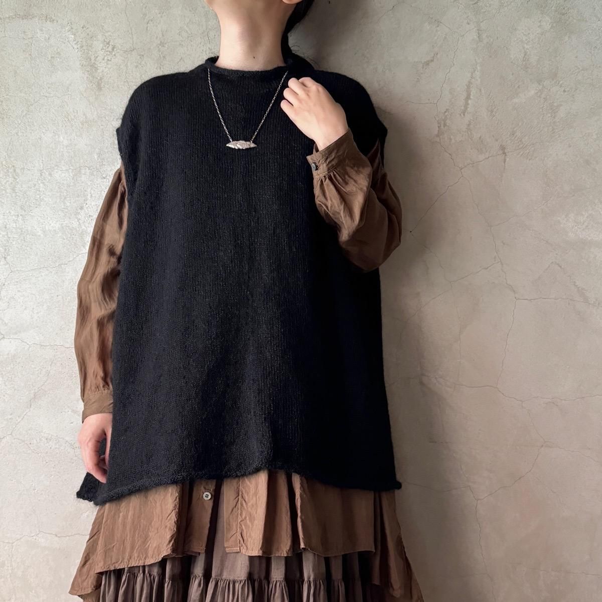 トップス suzuki takayuki knitted vest linen suzuki takayuki fulling knitted vest（スズキタカユキ フリング