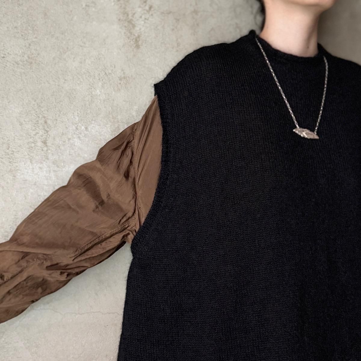 <img class='new_mark_img1' src='https://img.shop-pro.jp/img/new/icons13.gif' style='border:none;display:inline;margin:0px;padding:0px;width:auto;' />suzuki takayuki fulling knitted vestʥ業 ե ˥åƥɥ٥ȡblack
