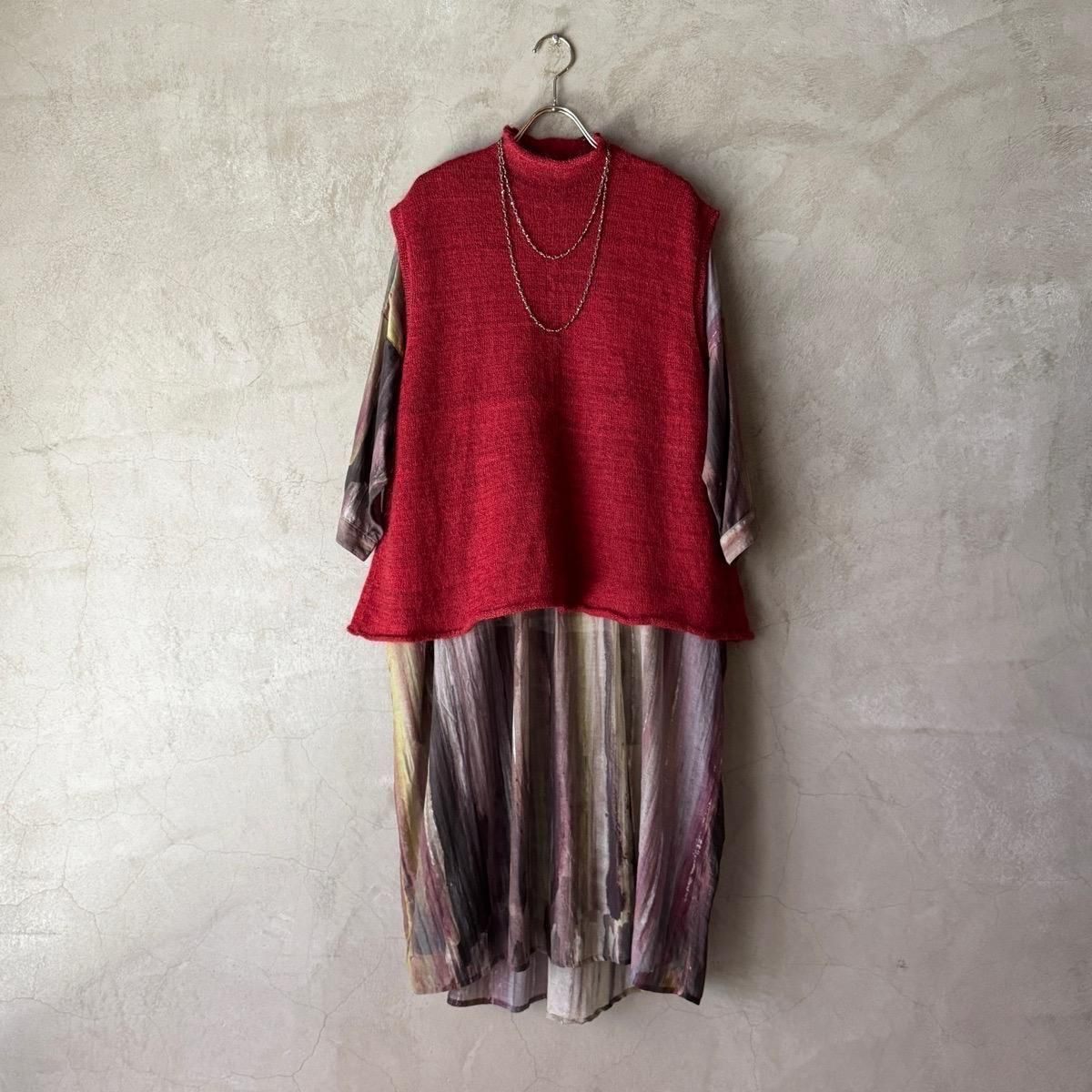 <img class='new_mark_img1' src='https://img.shop-pro.jp/img/new/icons13.gif' style='border:none;display:inline;margin:0px;padding:0px;width:auto;' />suzuki takayuki fulling knitted vestʥ業 ե ˥åƥɥ٥ȡgernet