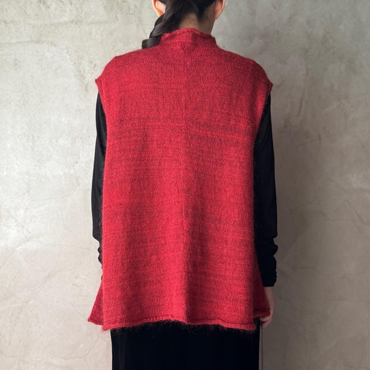 新品　suzuki takayuki ニットショール　オレンジ　レイヤード suzuki takayuki（スズキタカユキ）の「knitted pullover