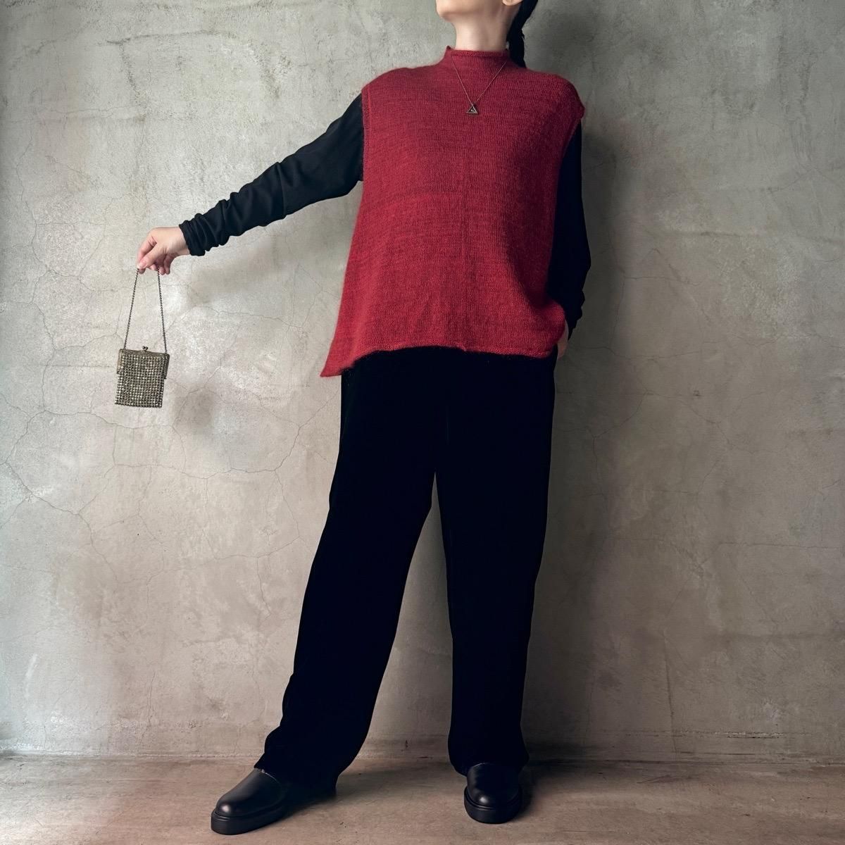 <img class='new_mark_img1' src='https://img.shop-pro.jp/img/new/icons13.gif' style='border:none;display:inline;margin:0px;padding:0px;width:auto;' />suzuki takayuki fulling knitted vestʥ業 ե ˥åƥɥ٥ȡgernet