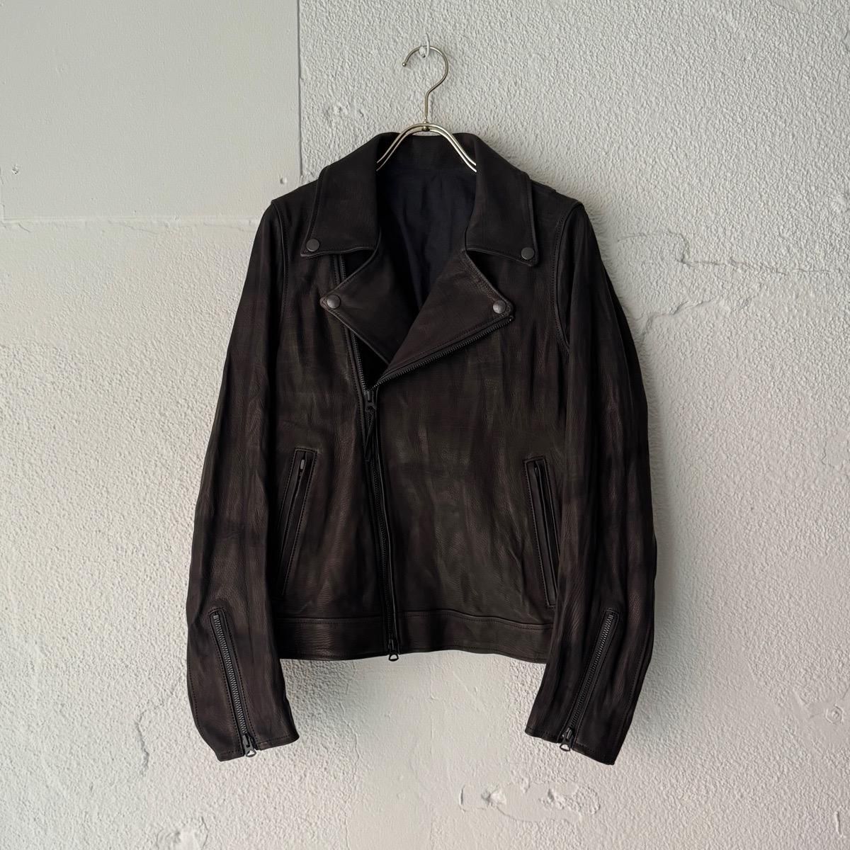 <img class='new_mark_img1' src='https://img.shop-pro.jp/img/new/icons13.gif' style='border:none;display:inline;margin:0px;padding:0px;width:auto;' />suzuki takayuki leather moto jacketʥ業 쥶 ȥ㥱åȡblack