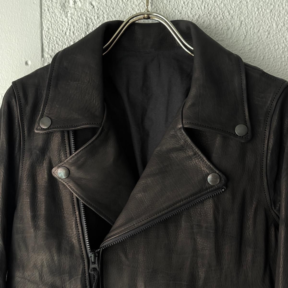 <img class='new_mark_img1' src='https://img.shop-pro.jp/img/new/icons13.gif' style='border:none;display:inline;margin:0px;padding:0px;width:auto;' />suzuki takayuki leather moto jacketʥ業 쥶 ȥ㥱åȡblack