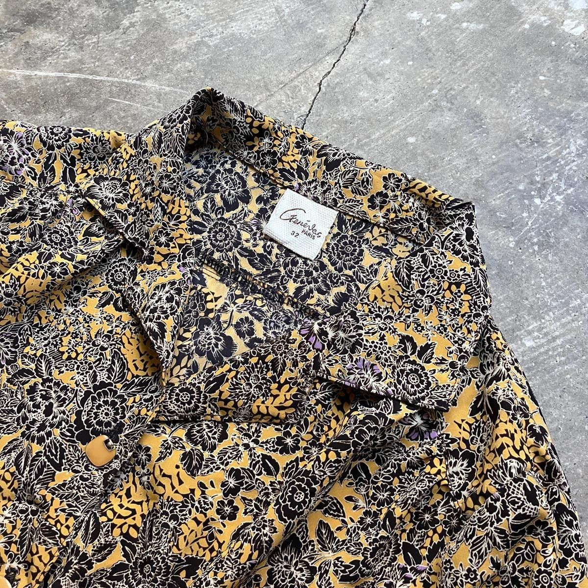 <img class='new_mark_img1' src='https://img.shop-pro.jp/img/new/icons13.gif' style='border:none;display:inline;margin:0px;padding:0px;width:auto;' />ե ơ  ץ󥫥顼 ġFrench Vintage Floral Print Open Collar Shirt
