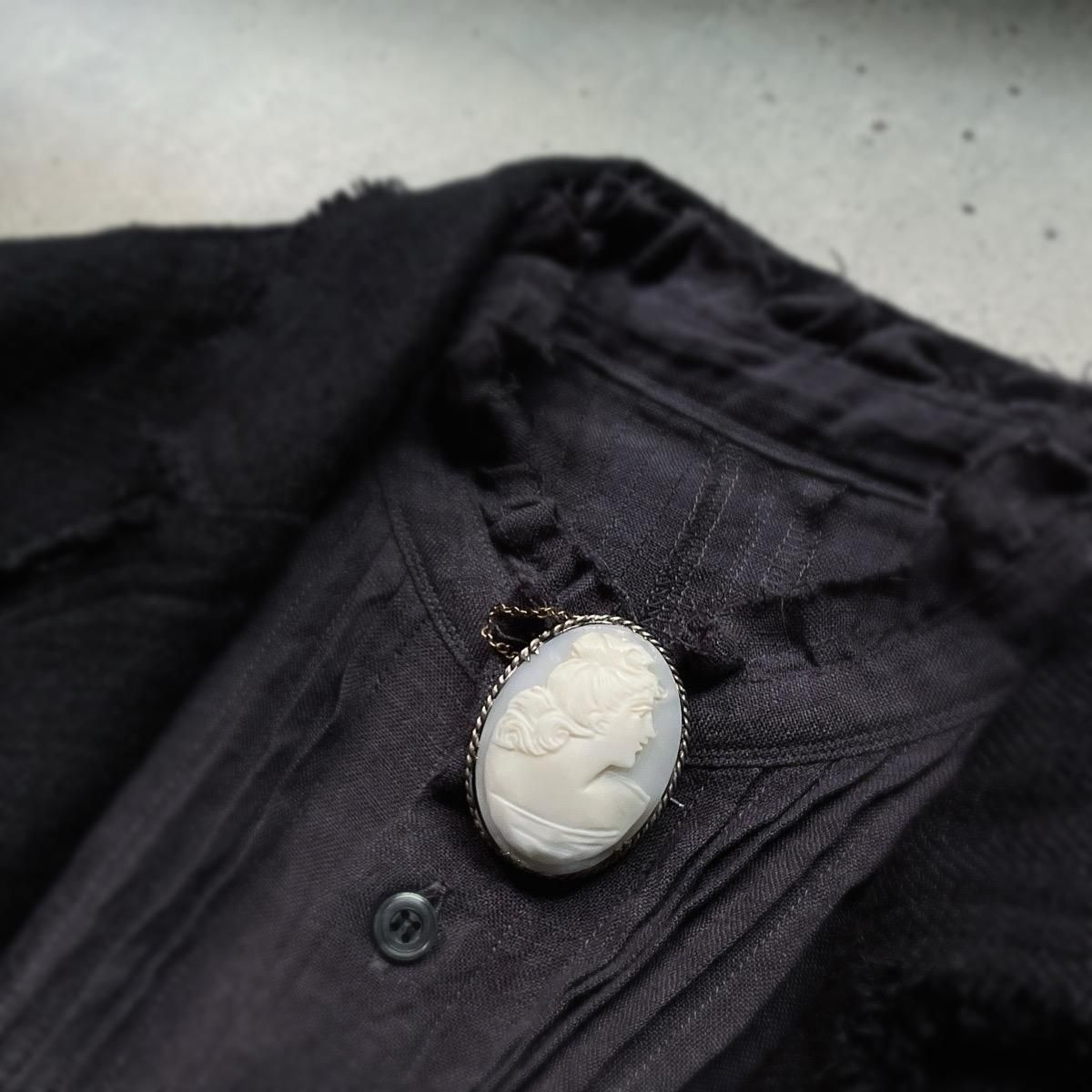 1900-10ǯ С 륫ᥪ ֥Silver Shell Cameo Brooch