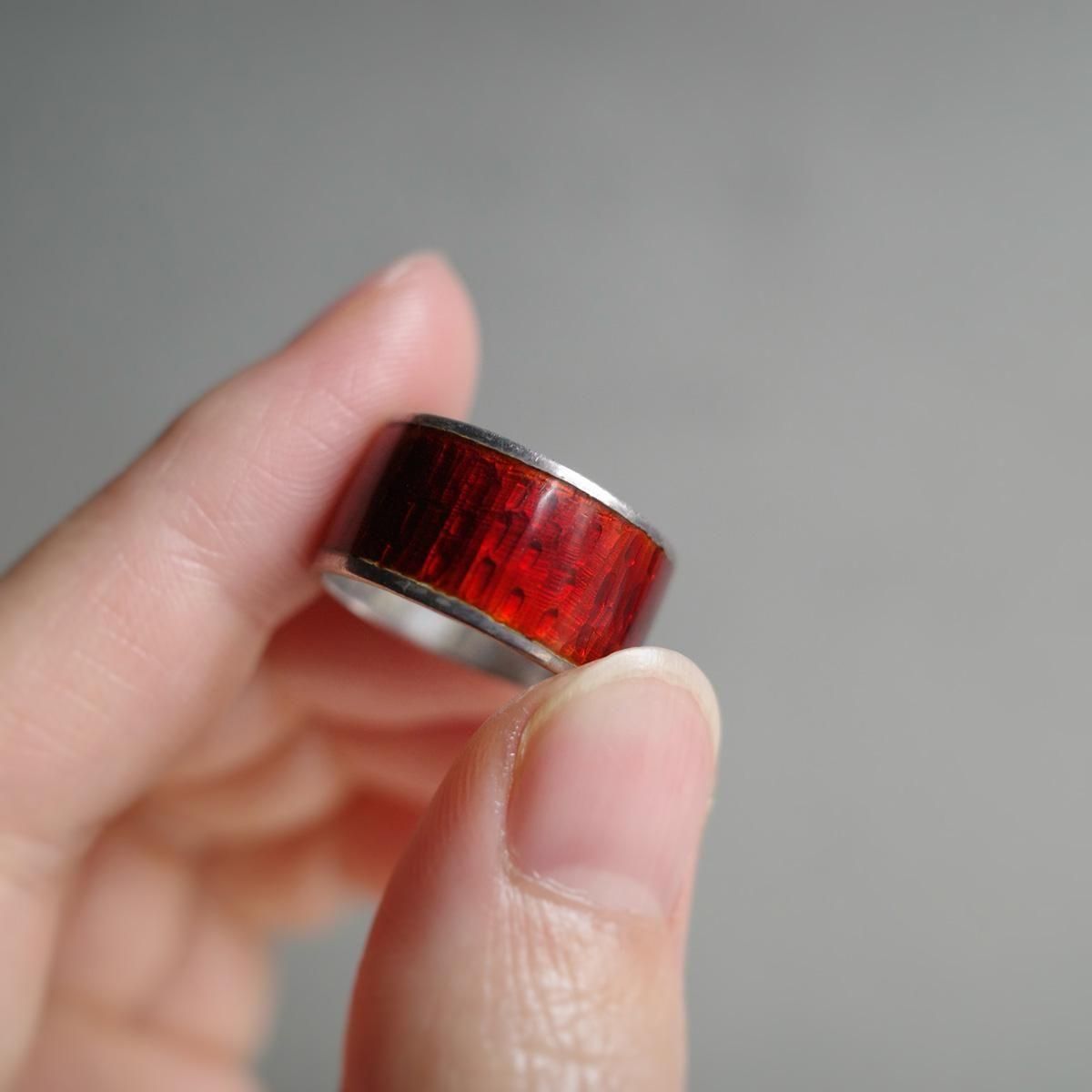 <img class='new_mark_img1' src='https://img.shop-pro.jp/img/new/icons13.gif' style='border:none;display:inline;margin:0px;padding:0px;width:auto;' />С å ʥ 󥰡Vintage Silver Red Enamel Ring