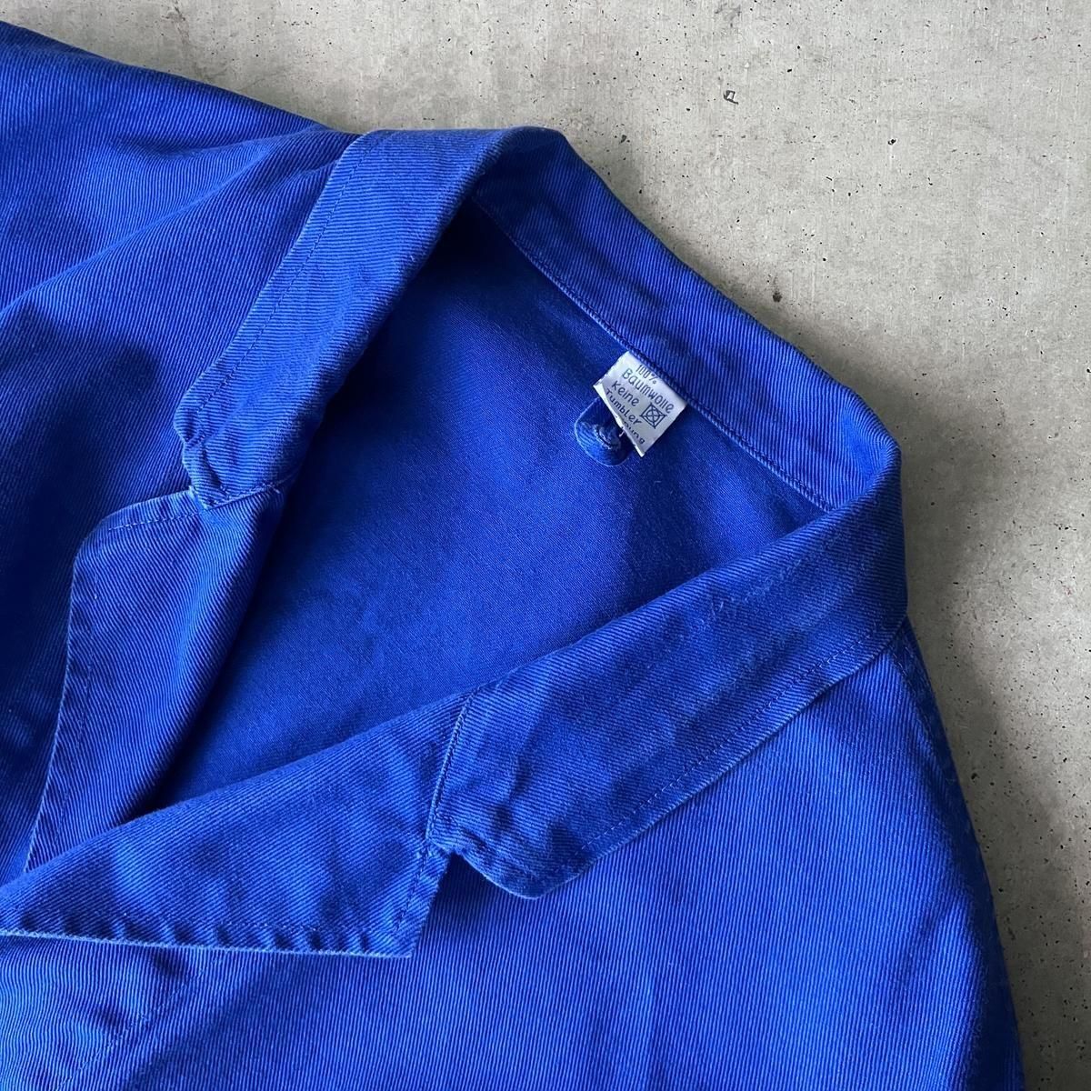 ドイツ ヴィンテージ ワークコート コバルトブルーカラー（Vintage