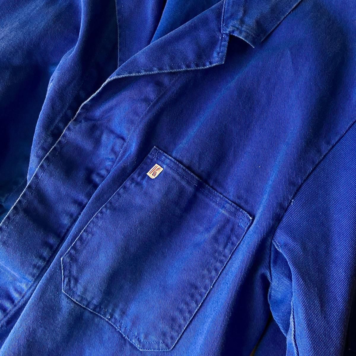 ドイツ ヴィンテージ ワークコート コバルトブルーカラー