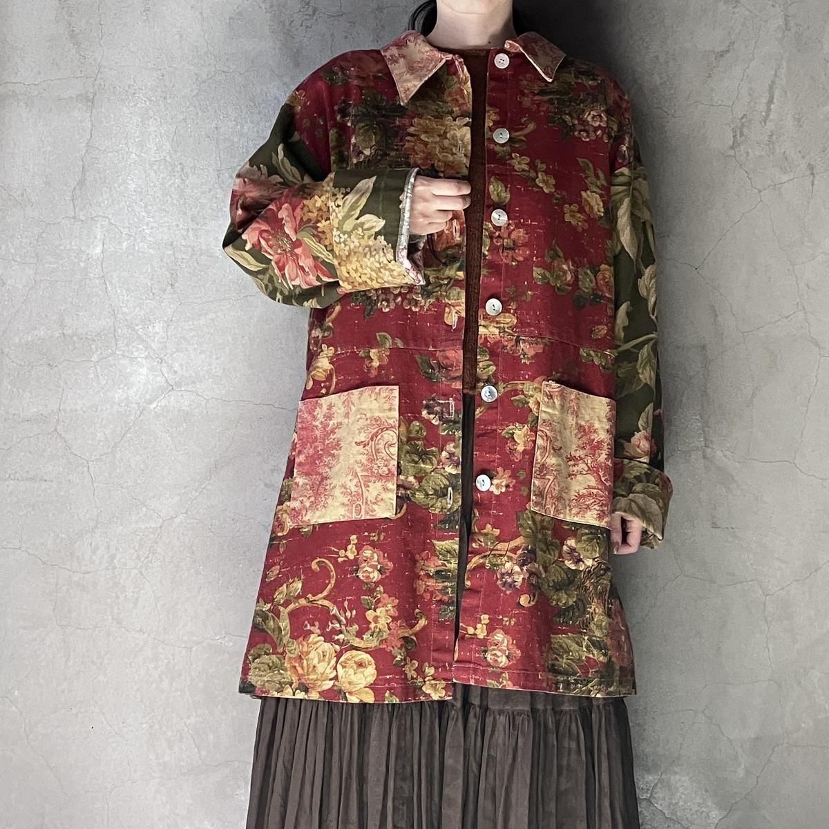 <img class='new_mark_img1' src='https://img.shop-pro.jp/img/new/icons13.gif' style='border:none;display:inline;margin:0px;padding:0px;width:auto;' />U.S. ơ  ץ åȥ󥭥Х 㥱åȡVintage Floral Print Jacket