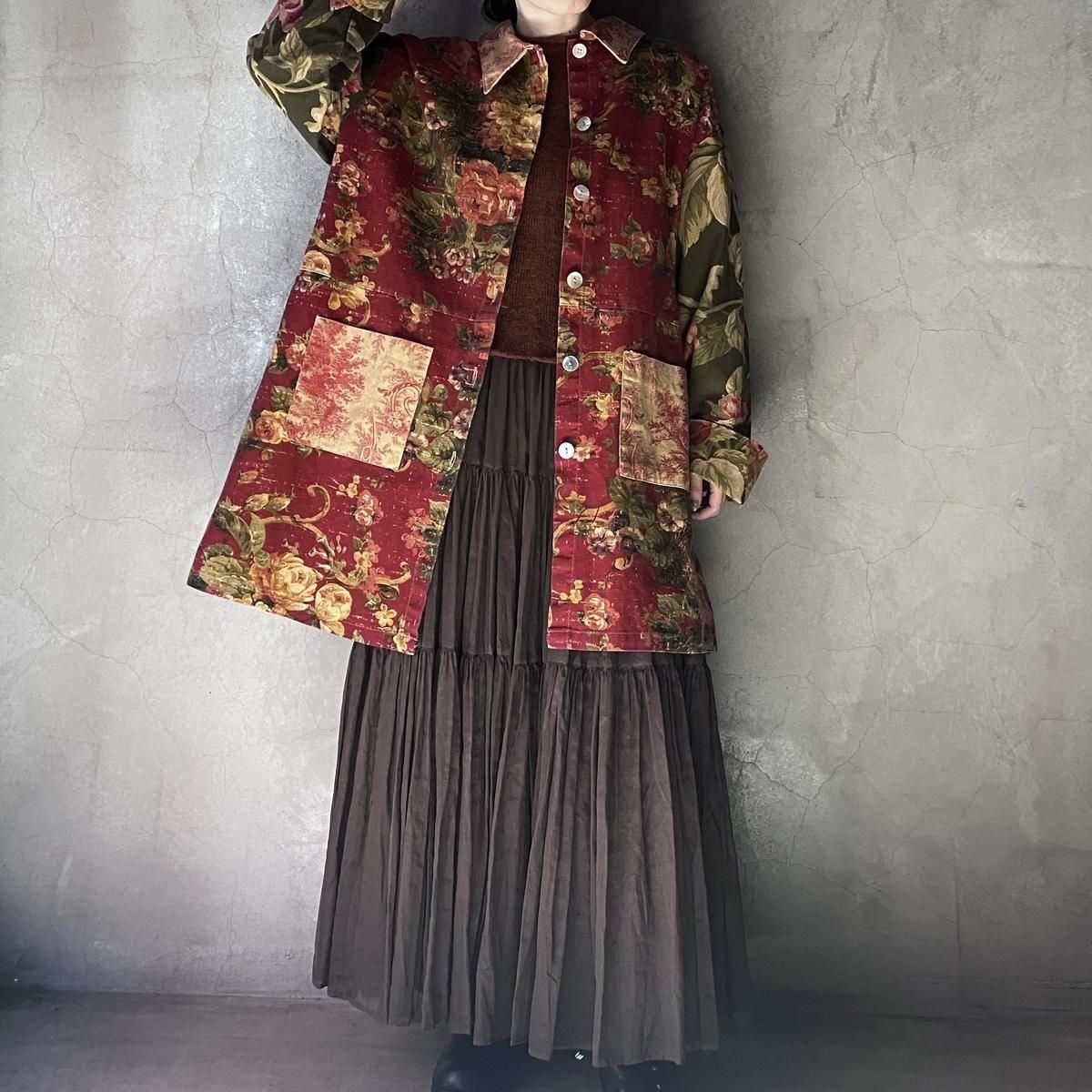 <img class='new_mark_img1' src='https://img.shop-pro.jp/img/new/icons13.gif' style='border:none;display:inline;margin:0px;padding:0px;width:auto;' />U.S. ơ  ץ åȥ󥭥Х 㥱åȡVintage Floral Print Jacket