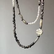<img class='new_mark_img1' src='https://img.shop-pro.jp/img/new/icons13.gif' style='border:none;display:inline;margin:0px;padding:0px;width:auto;' />【オリジナルジュエリー / PIANOQUE】 アンティークビーズとパールのネックレス / ロングL-3