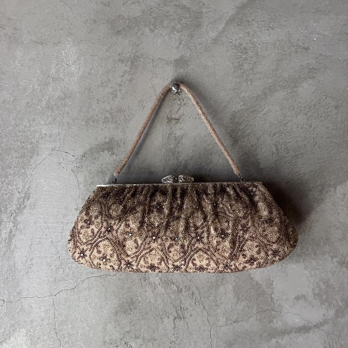 <img class='new_mark_img1' src='https://img.shop-pro.jp/img/new/icons13.gif' style='border:none;display:inline;margin:0px;padding:0px;width:auto;' />ơ ɩ ɥ١ ӡХåVintage Gold Beige Beads Bag