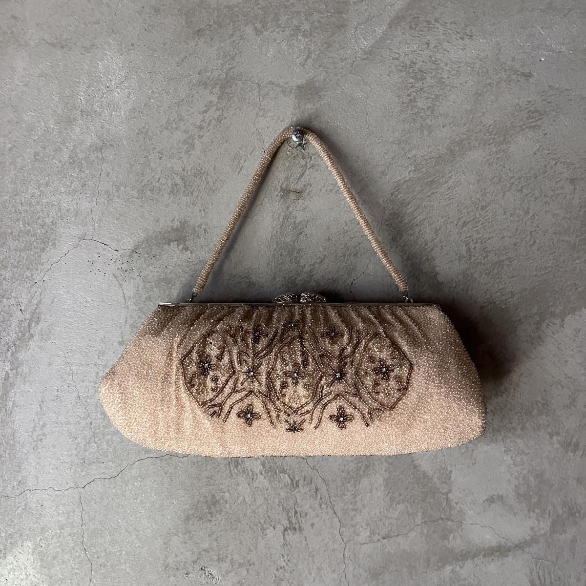 <img class='new_mark_img1' src='https://img.shop-pro.jp/img/new/icons13.gif' style='border:none;display:inline;margin:0px;padding:0px;width:auto;' />ơ ɩ ɥ١ ӡХåVintage Gold Beige Beads Bag