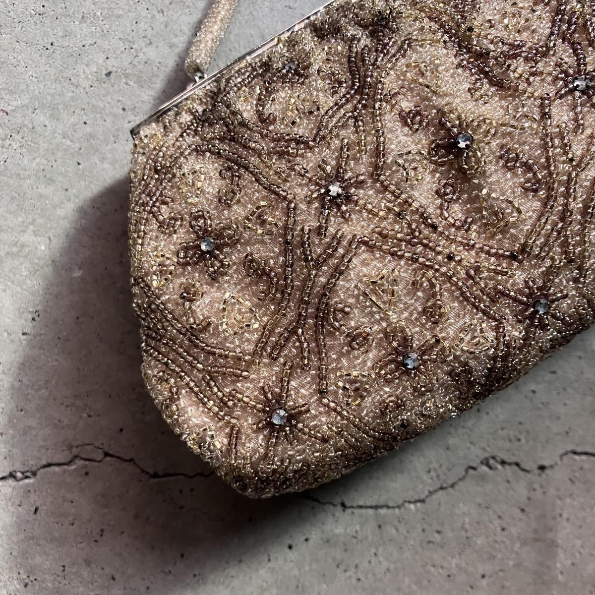 <img class='new_mark_img1' src='https://img.shop-pro.jp/img/new/icons13.gif' style='border:none;display:inline;margin:0px;padding:0px;width:auto;' />ơ ɩ ɥ١ ӡХåVintage Gold Beige Beads Bag