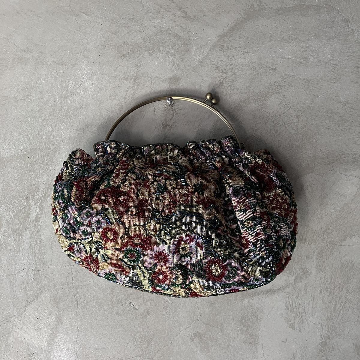 <img class='new_mark_img1' src='https://img.shop-pro.jp/img/new/icons13.gif' style='border:none;display:inline;margin:0px;padding:0px;width:auto;' />ơ ֥󿥤 ӡɽХåVintage Gobelin Weave Beads Embroidery Bag