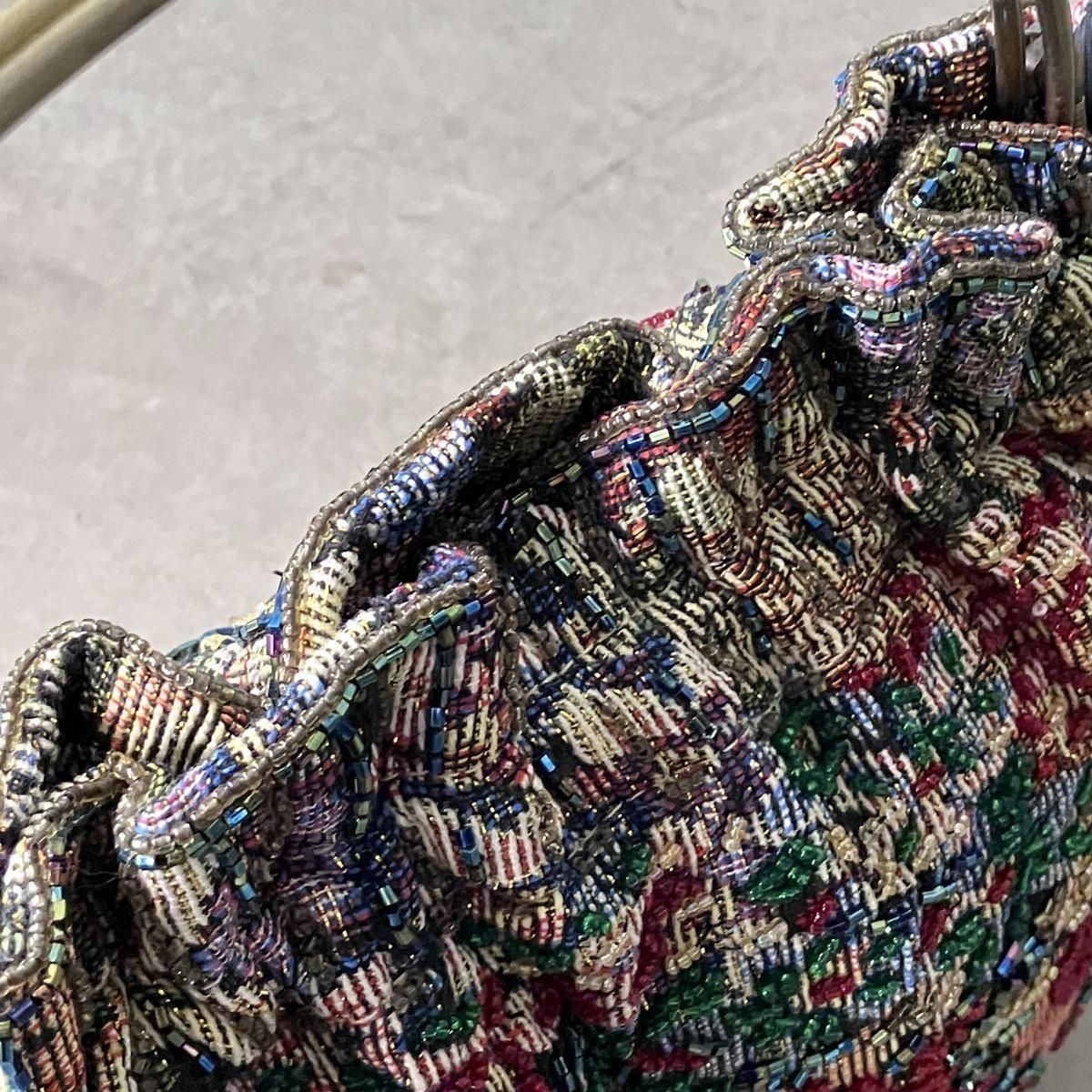 <img class='new_mark_img1' src='https://img.shop-pro.jp/img/new/icons13.gif' style='border:none;display:inline;margin:0px;padding:0px;width:auto;' />ơ ֥󿥤 ӡɽХåVintage Gobelin Weave Beads Embroidery Bag