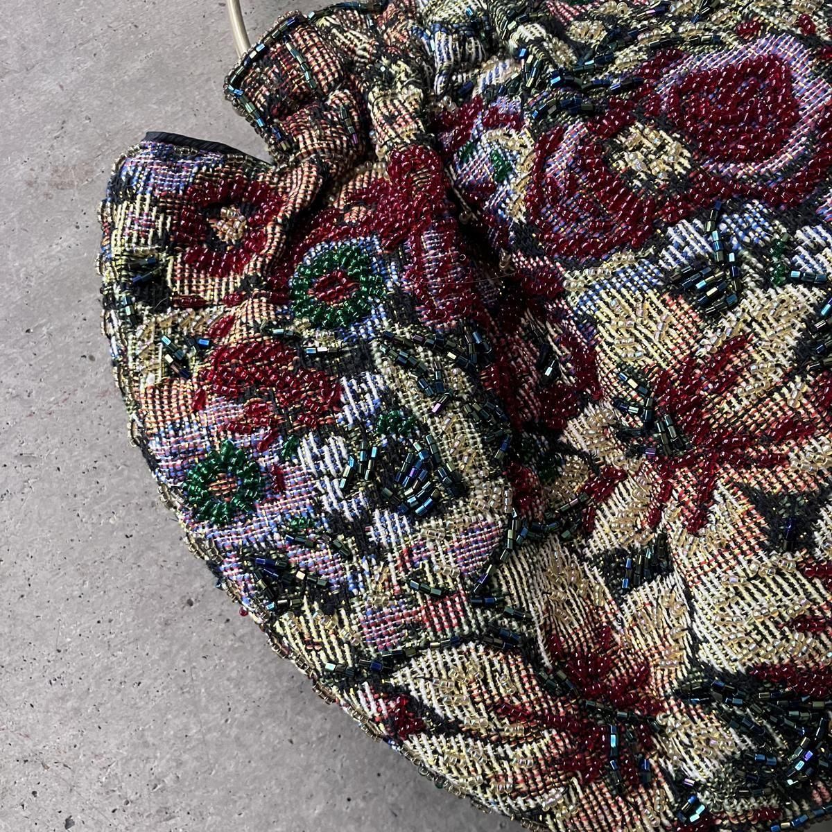 <img class='new_mark_img1' src='https://img.shop-pro.jp/img/new/icons13.gif' style='border:none;display:inline;margin:0px;padding:0px;width:auto;' />ơ ֥󿥤 ӡɽХåVintage Gobelin Weave Beads Embroidery Bag