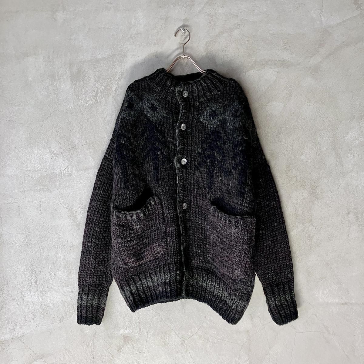 <img class='new_mark_img1' src='https://img.shop-pro.jp/img/new/icons13.gif' style='border:none;display:inline;margin:0px;padding:0px;width:auto;' />suzuki takayuki hand-knitted cardiganʥ業 ϥɥ˥åƥɥǥcharcoal brown