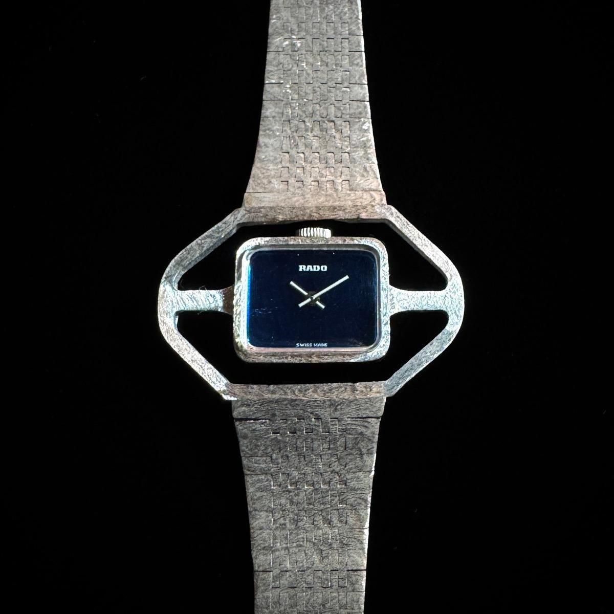 RADO 腕時計 RADO（ラドー）変わりケース ブルーダイヤル 純正メタルベルト - JeJe