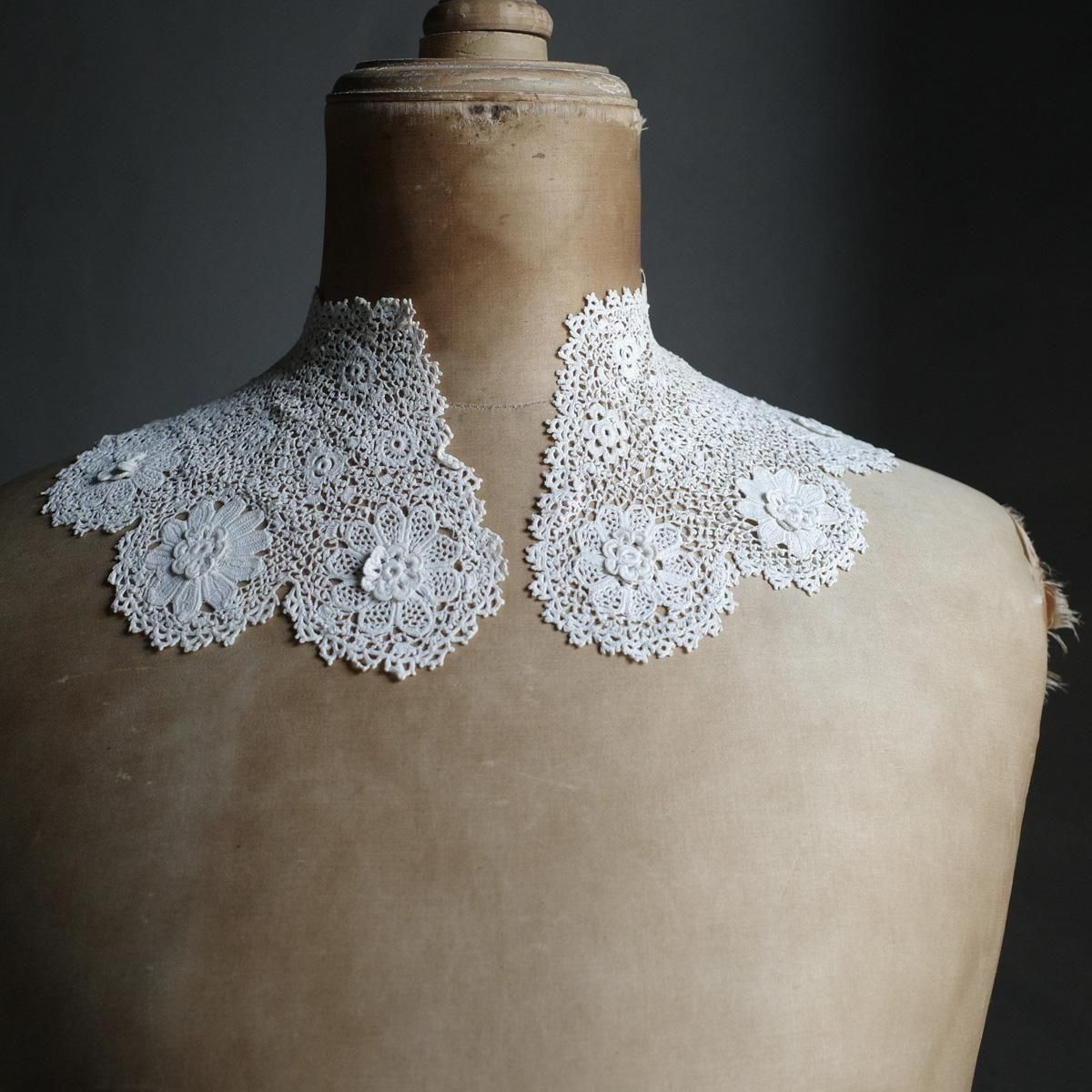 アンティーク アイリッシュクロッシェ レース つけ襟（Antique Lace
