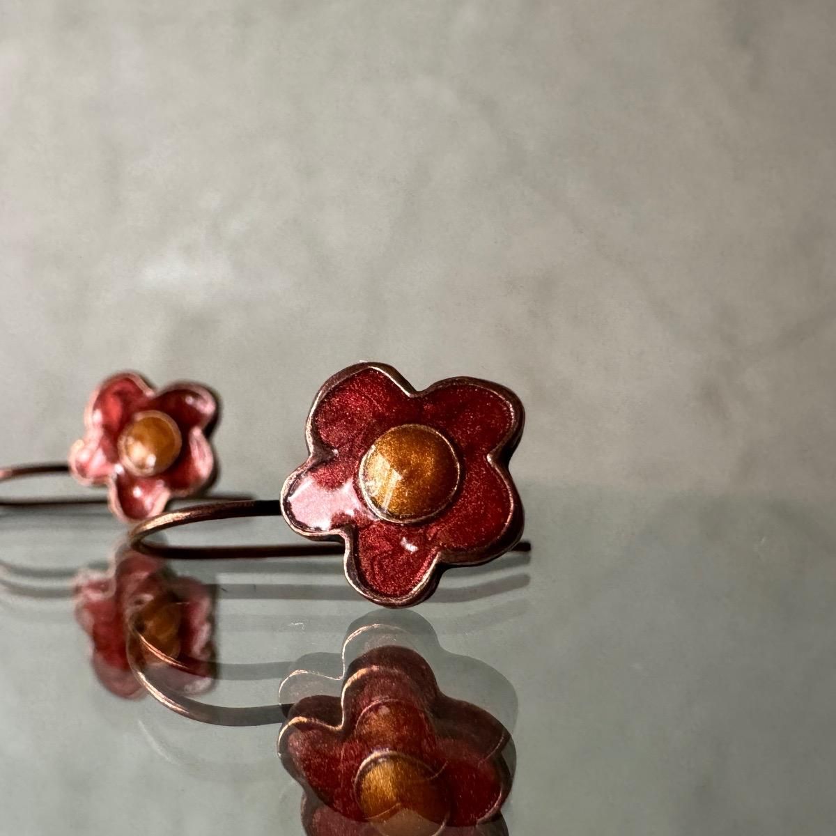 <img class='new_mark_img1' src='https://img.shop-pro.jp/img/new/icons13.gif' style='border:none;display:inline;margin:0px;padding:0px;width:auto;' />1970-80ǯ ֥ ʥ åɥե եåԥBronze Enamel EarringsDead Stock