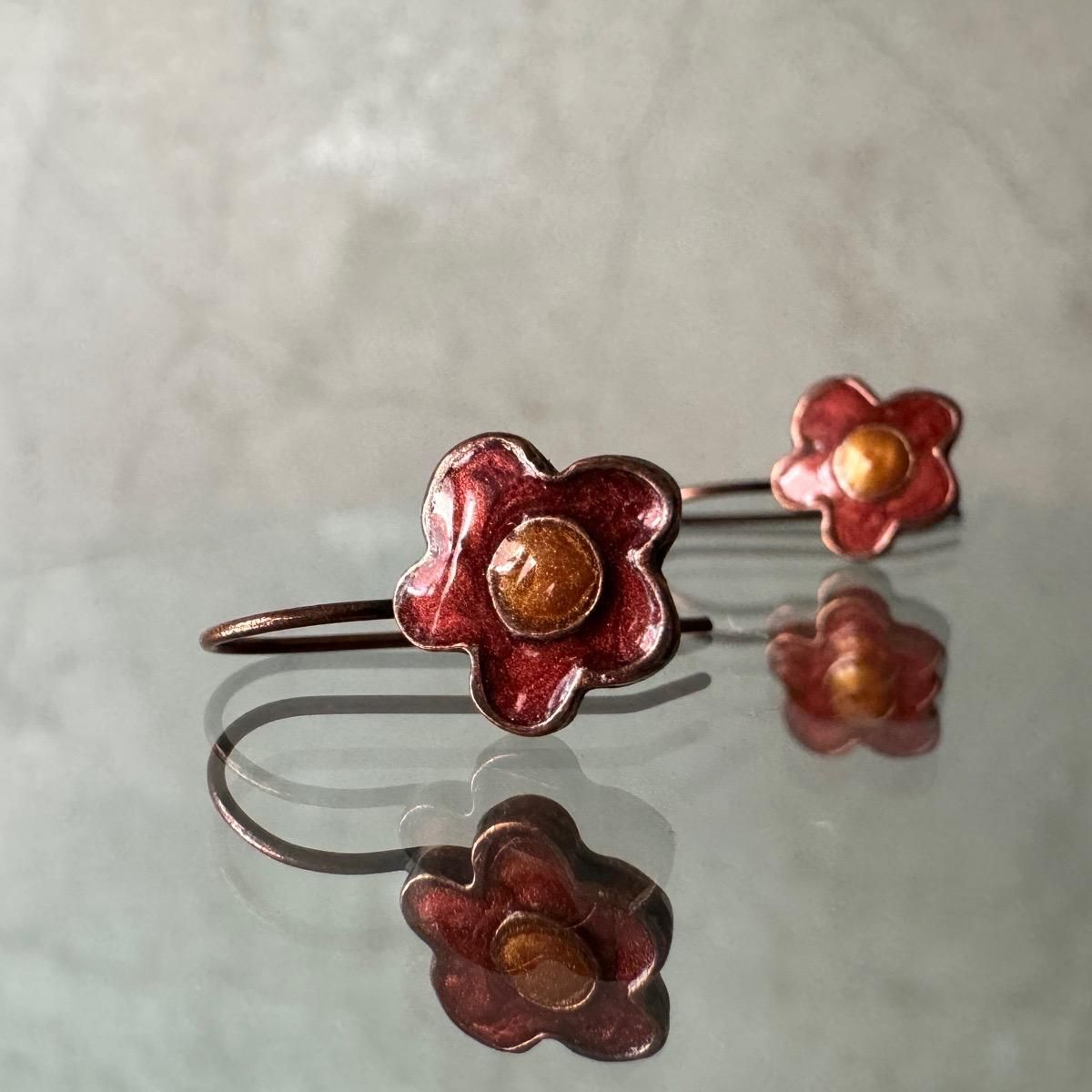 <img class='new_mark_img1' src='https://img.shop-pro.jp/img/new/icons13.gif' style='border:none;display:inline;margin:0px;padding:0px;width:auto;' />1970-80ǯ ֥ ʥ åɥե եåԥBronze Enamel EarringsDead Stock