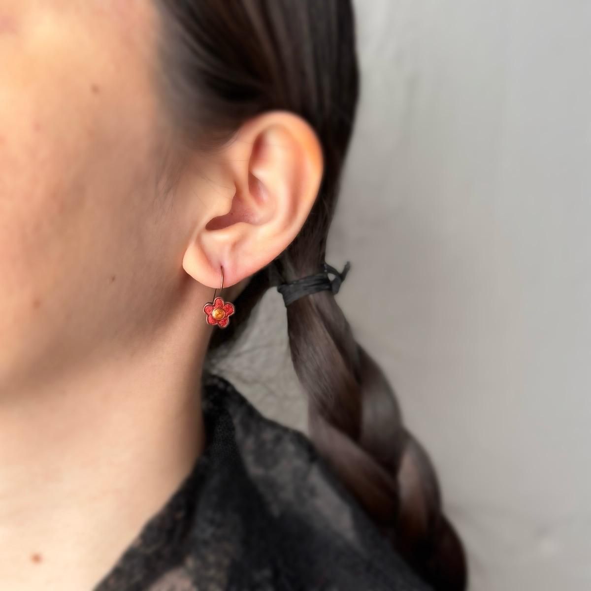 <img class='new_mark_img1' src='https://img.shop-pro.jp/img/new/icons13.gif' style='border:none;display:inline;margin:0px;padding:0px;width:auto;' />1970-80ǯ ֥ ʥ åɥե եåԥBronze Enamel EarringsDead Stock