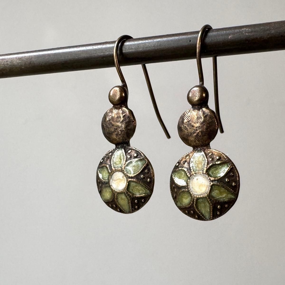 <img class='new_mark_img1' src='https://img.shop-pro.jp/img/new/icons13.gif' style='border:none;display:inline;margin:0px;padding:0px;width:auto;' />1970-80ǯ ᥿ ʥ ե ֥륵ԥMetal Enamel EarringsDead Stock