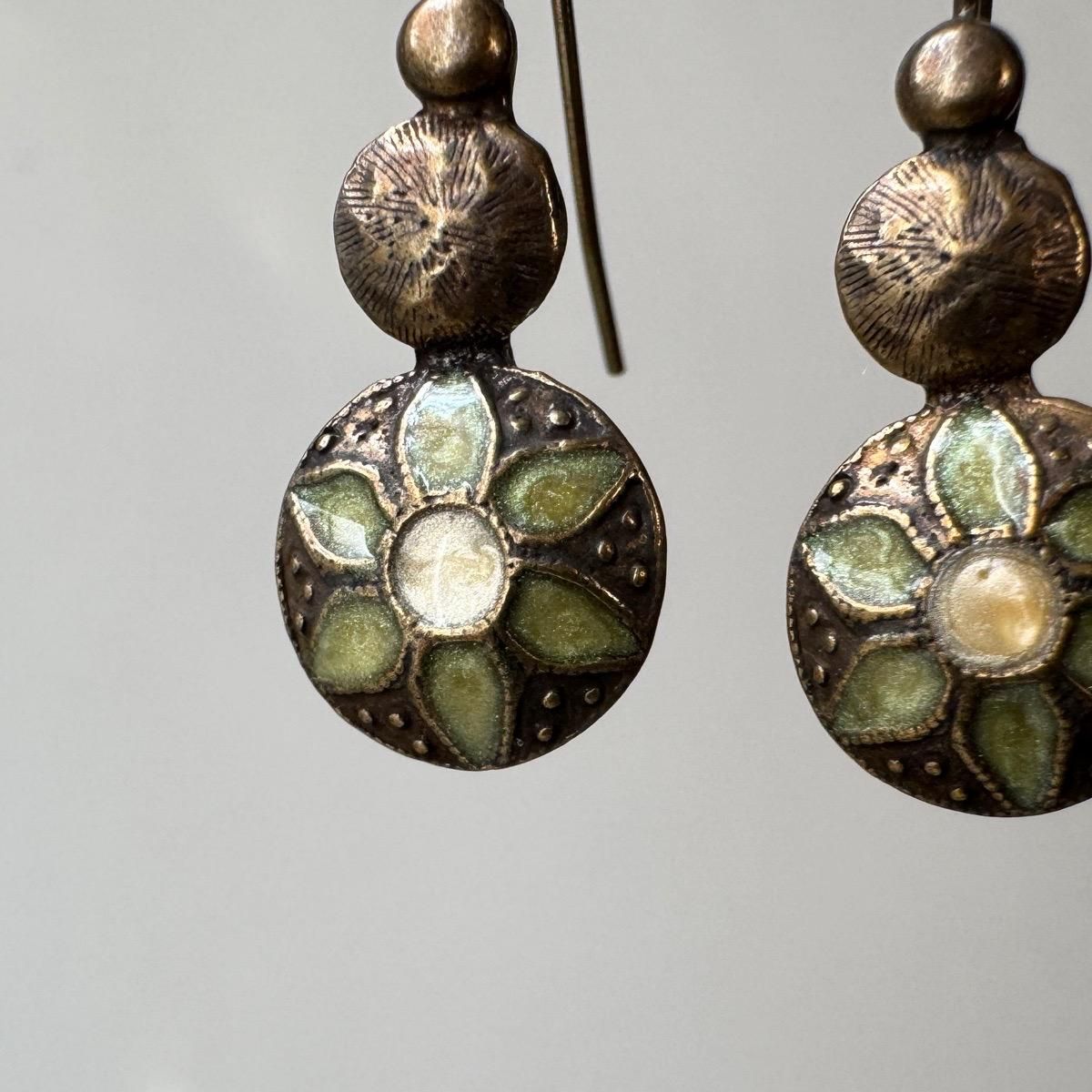 <img class='new_mark_img1' src='https://img.shop-pro.jp/img/new/icons13.gif' style='border:none;display:inline;margin:0px;padding:0px;width:auto;' />1970-80ǯ ᥿ ʥ ե ֥륵ԥMetal Enamel EarringsDead Stock