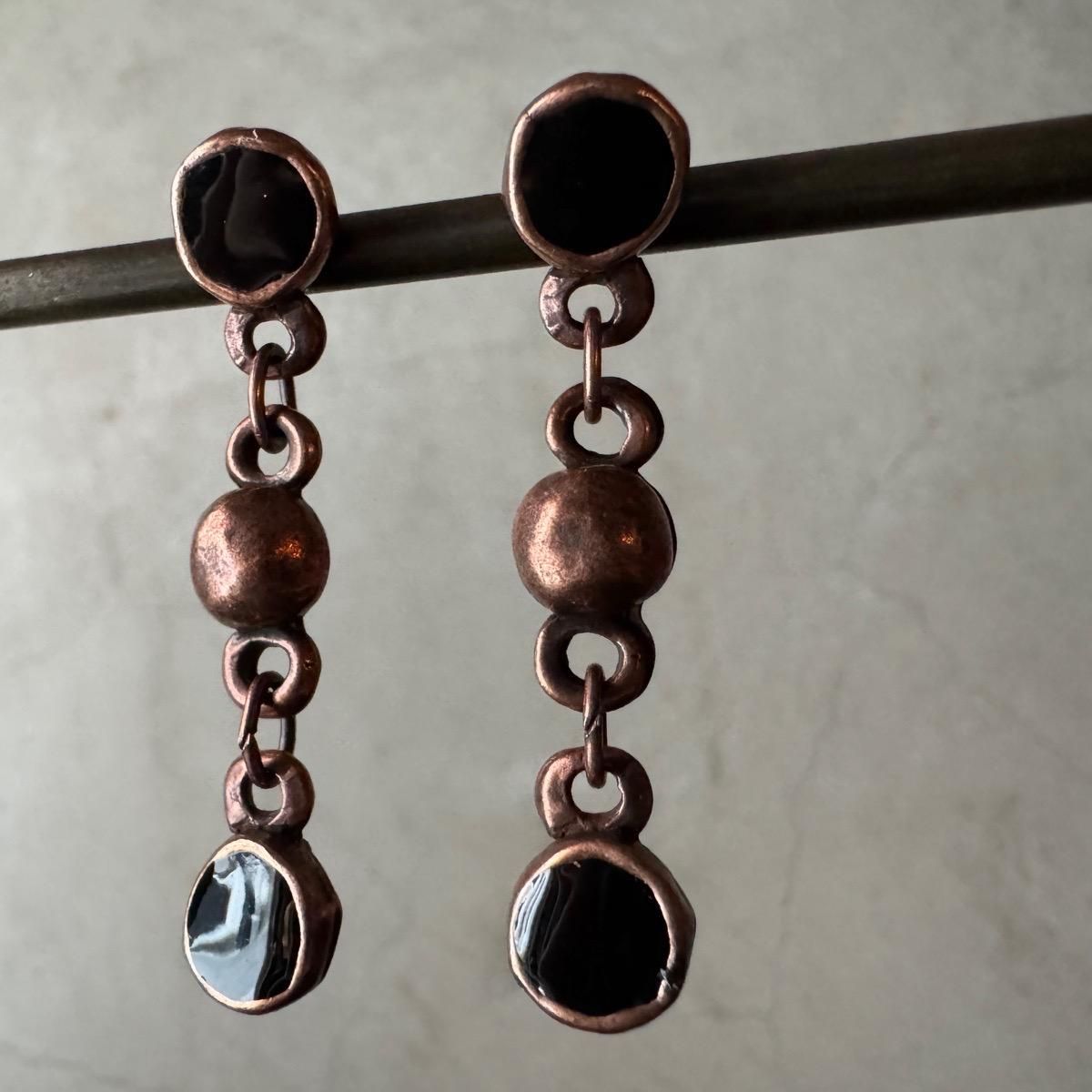 <img class='new_mark_img1' src='https://img.shop-pro.jp/img/new/icons13.gif' style='border:none;display:inline;margin:0px;padding:0px;width:auto;' />1970-80ǯ ֥ ʥ ֥å 󥰥ԥBronze Enamel EarringsDead Stock