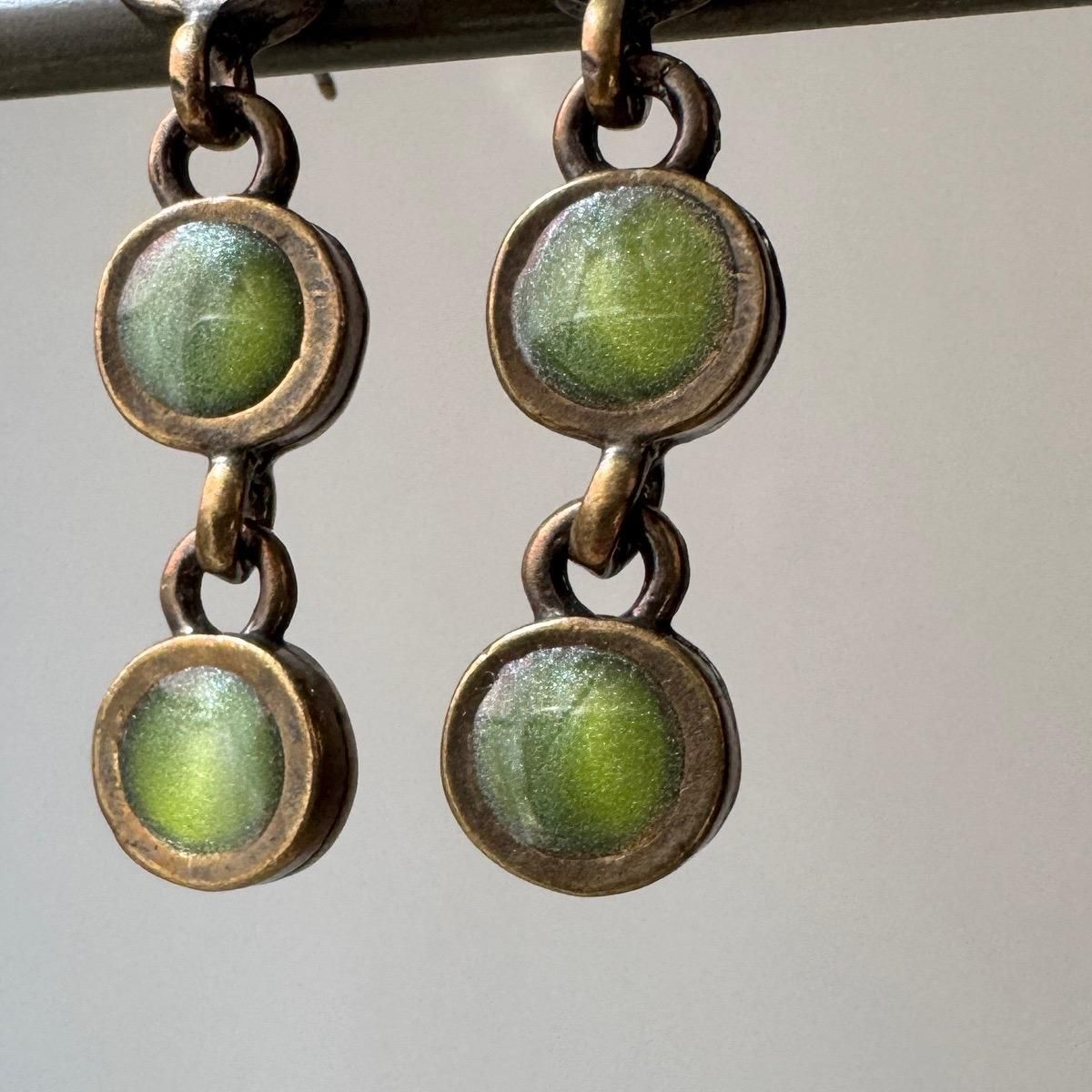 <img class='new_mark_img1' src='https://img.shop-pro.jp/img/new/icons13.gif' style='border:none;display:inline;margin:0px;padding:0px;width:auto;' />1970-80ǯ ֥ ʥ ꡼ 󥰥ԥBronze Enamel EarringsDead Stock